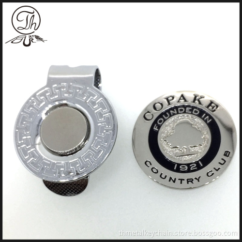 Personalised golf hat clip ball markers